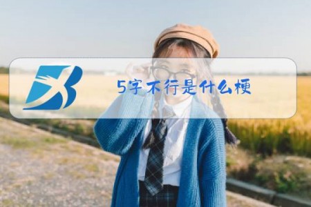 5字不行是什么梗