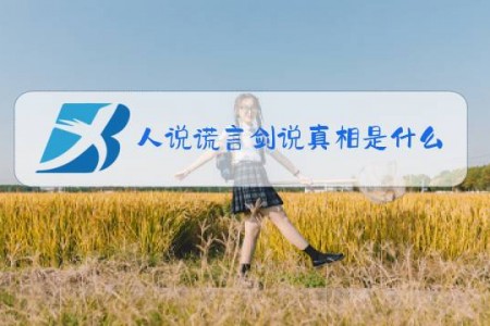 人说谎言剑说真相是什么梗