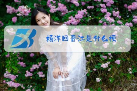 杨洋回晋江是什么梗